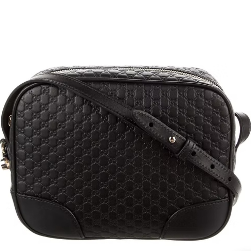 Gucci Embossed Black Crossbody Bag